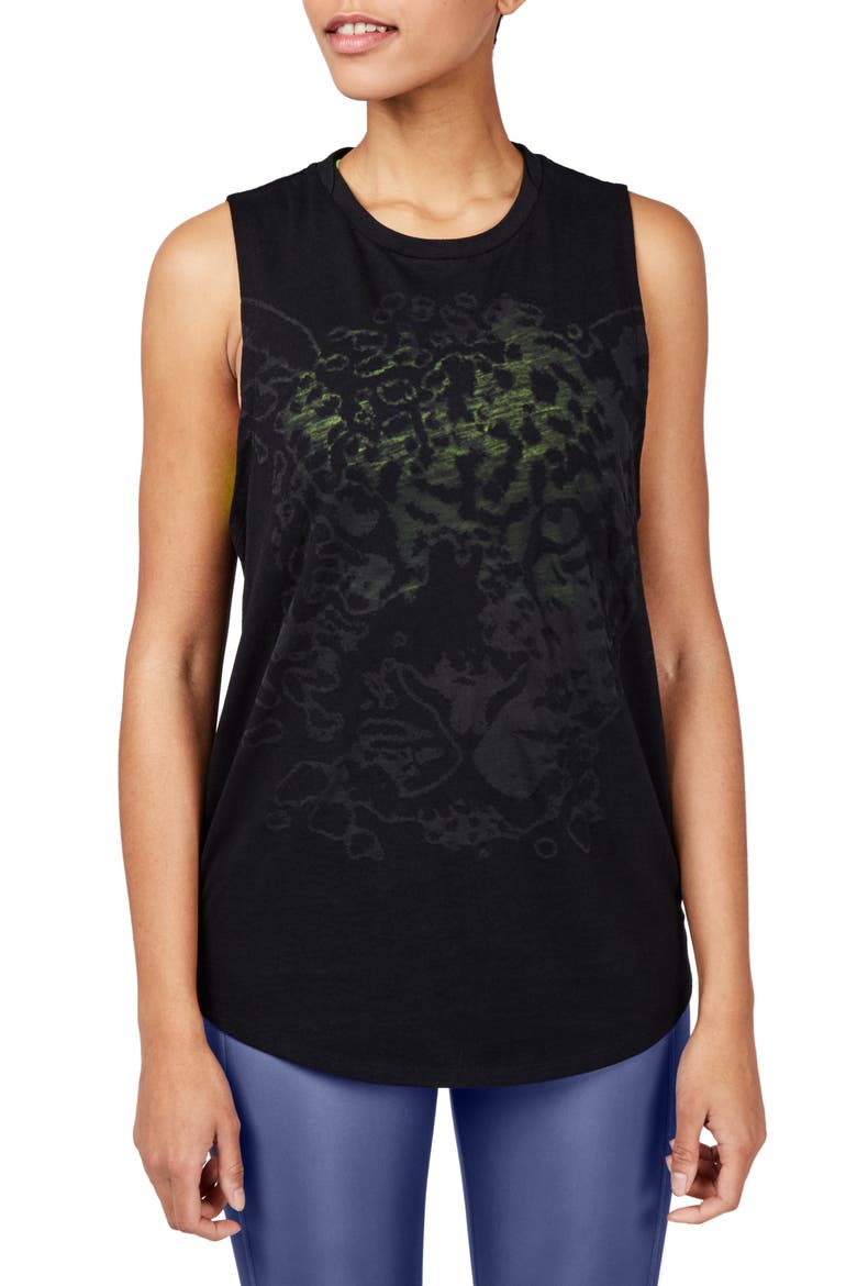 Flow Workout Tank Top, Main, color, BLACK