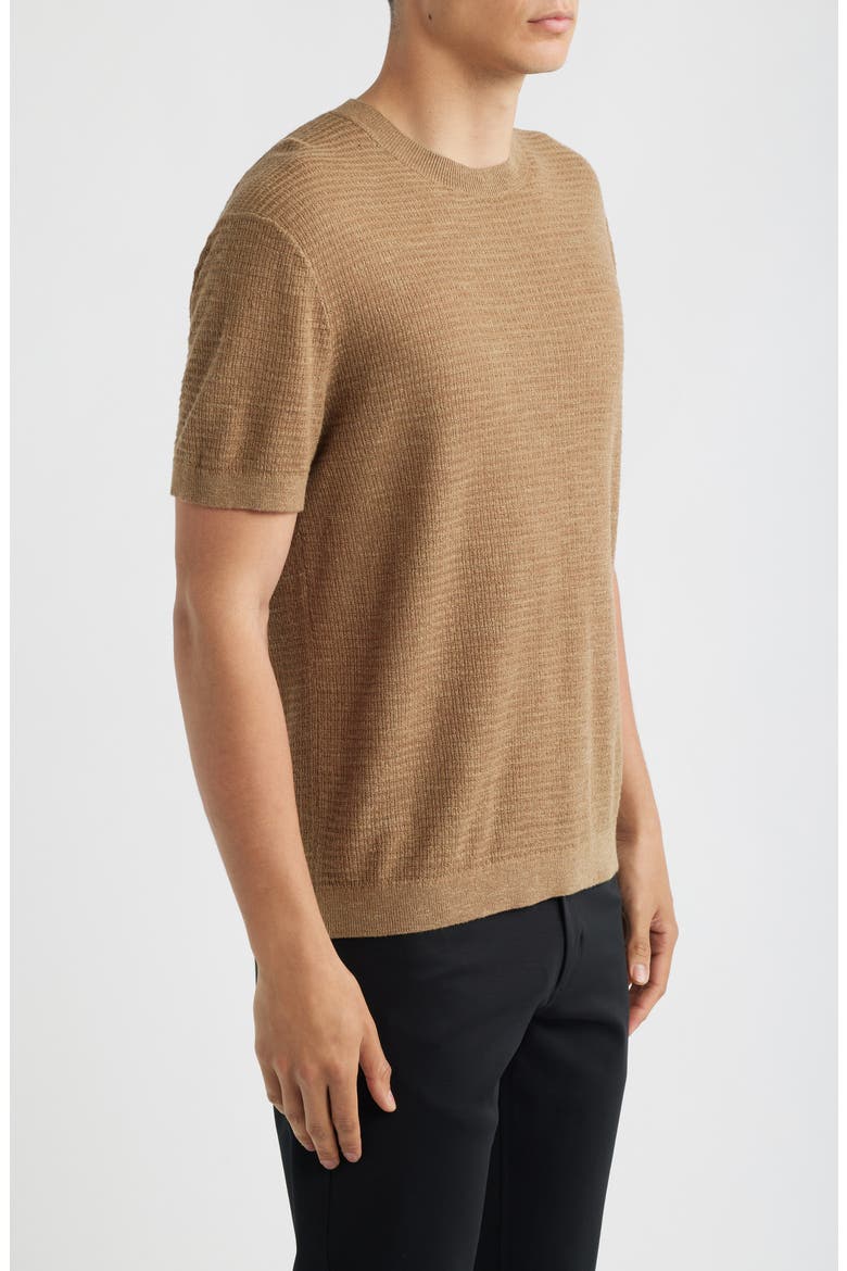 Kolben Pacific Short Sleeve Textured Knit Sweater, Alternate, color, FRESH KHAKI