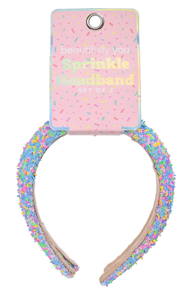 Beautifully You Kids' 2-Pack Sprinkle Headbands, Alternate, color, Multi Sprinkle