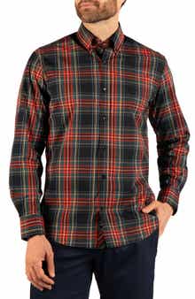 Holiday Classic Tartan Long Sleeve Button Down Shirt