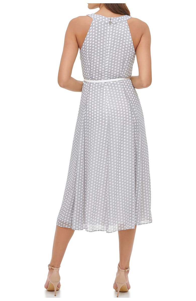 Tommy Hilfiger Dot Print Belted Midi Dress, Main, color, 