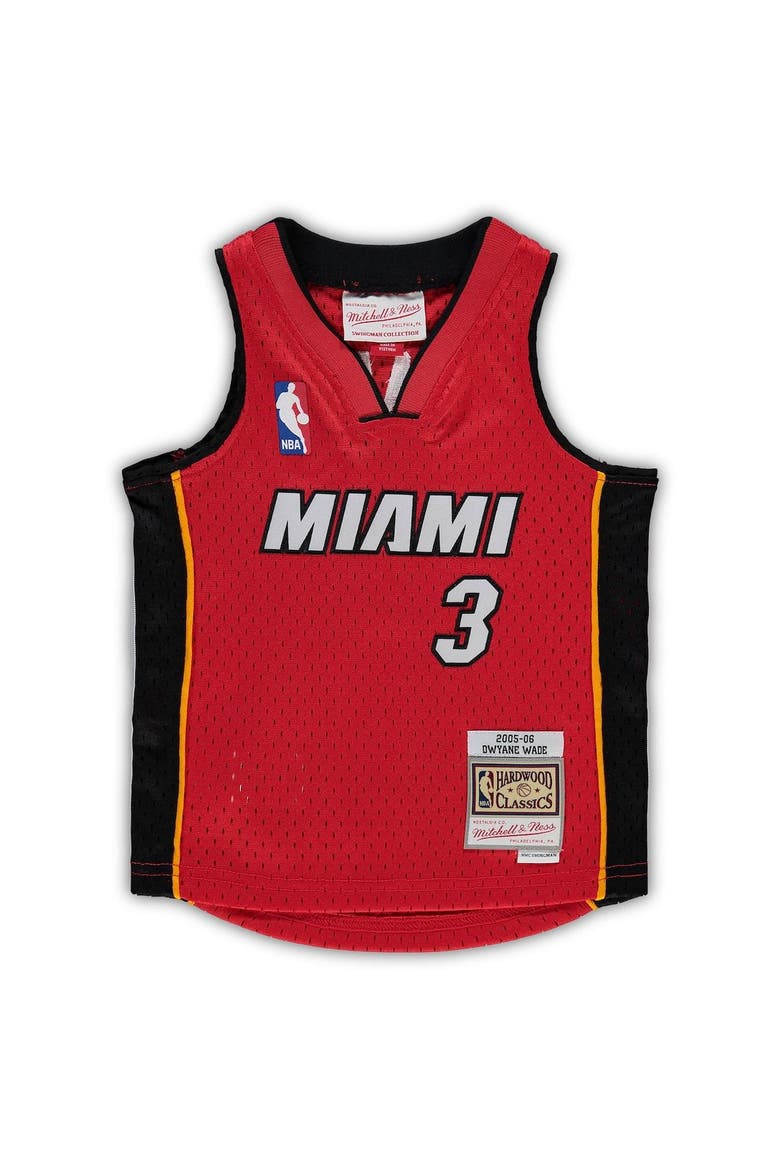 Infant Mitchell & Ness Dwyane Wade Red Miami Heat 2005/06 Hardwood Classics Player Jersey, Alternate, color, Red
