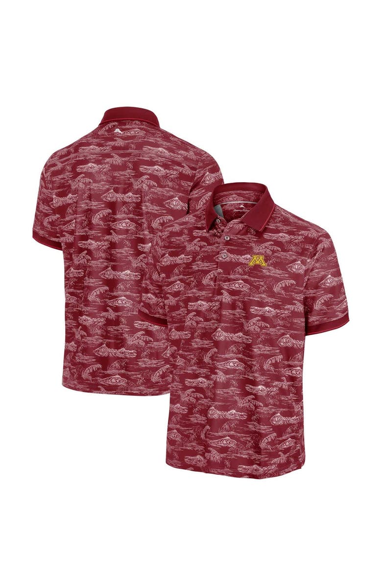 Tommy Bahama Men's Tommy Bahama Maroon Minnesota Golden Gophers Sport Bay View Polo, Main, color, Maroon