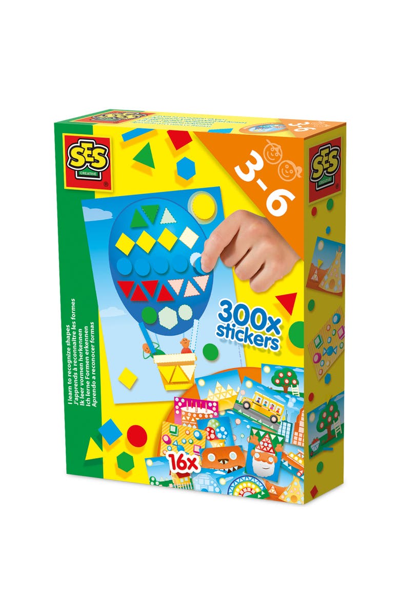 SES Creative I Learn to Recognize Shapes, 300+ Shape Stickers, Kids 3+, Main, color, Multicolored