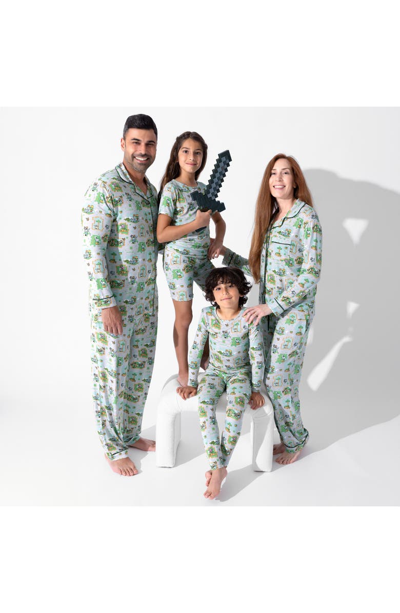 Bellabu Bear Kids' Minecraft Overworld Dreams Set of 2 Piece Pajamas, Alternate, color, Minecraft Overworld Dreams