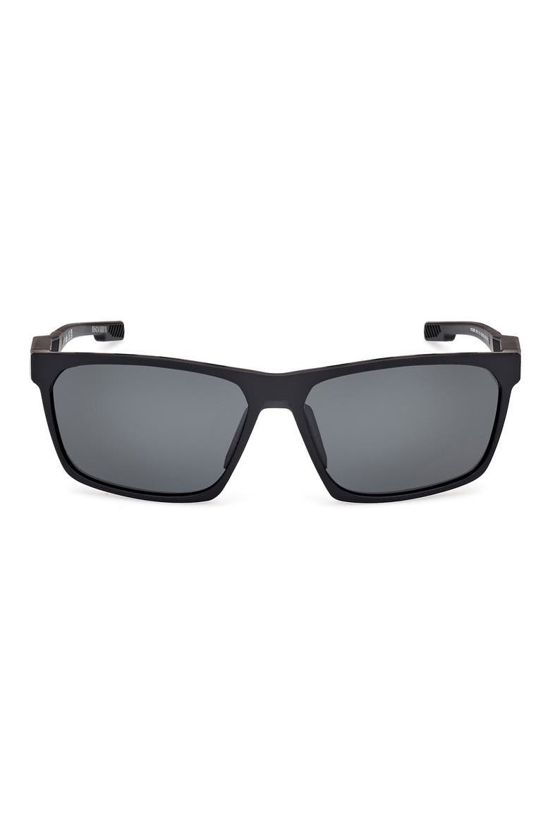 59mm Navigator Sunglasses, Main, color, MATTE BLACK / SMOKE POLARIZED