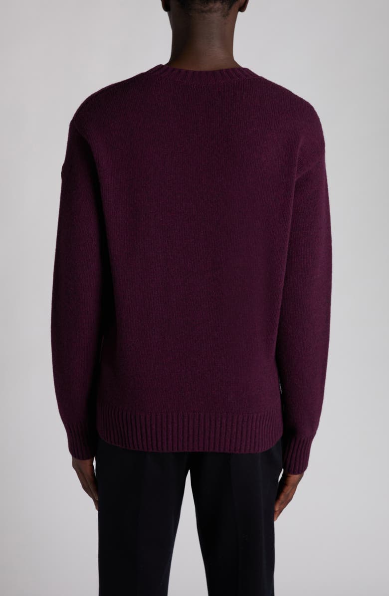 Moncler Wool & Cashmere Crewneck Sweater, Alternate, color, Violet