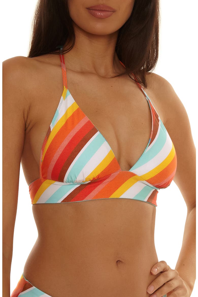 Cyclades Halter Swim Top, Alternate, color, MULTI