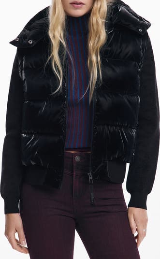 Convertible Quilted Puffer Jacket with Removable Hood