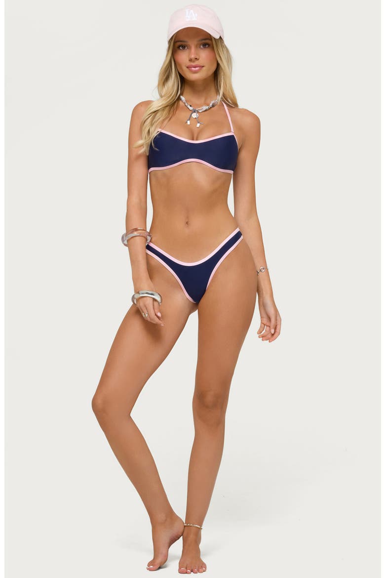 Kina Contrast Bikini Bottoms, Alternate, color, NAVY