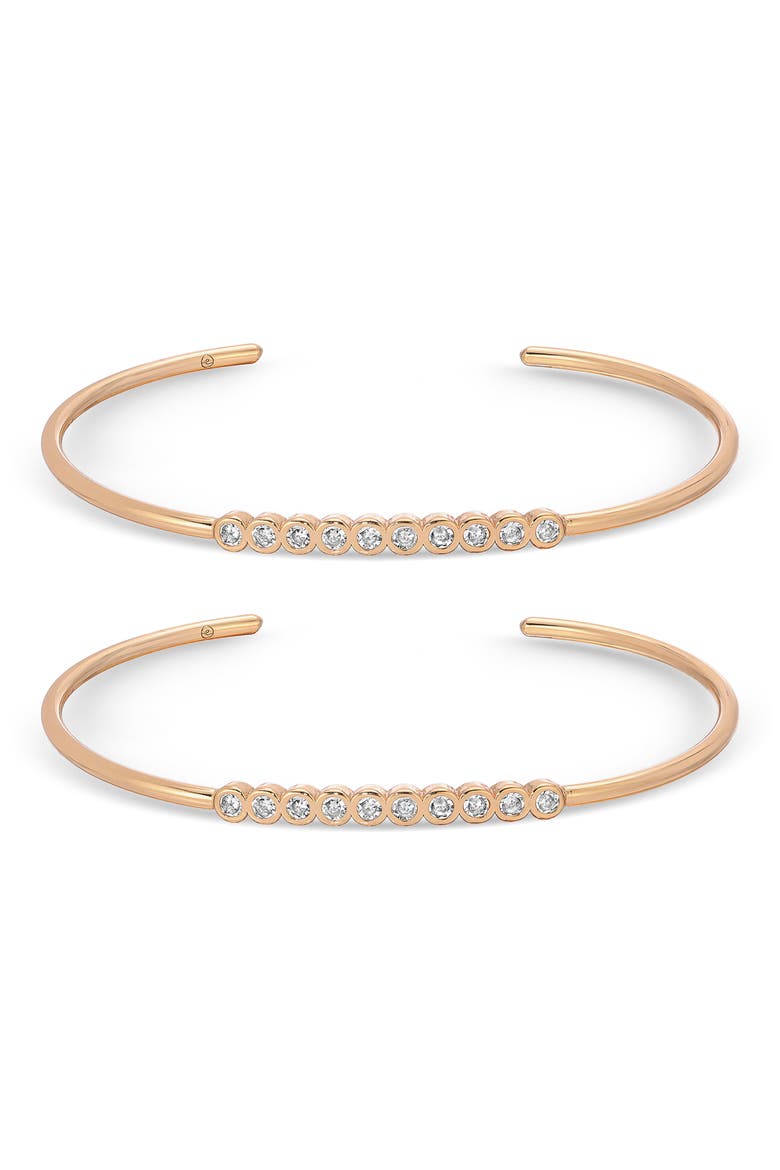 Double Take Set of 2 Cuff Bracelets, Main, color, GOLD