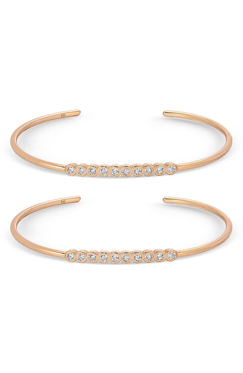 Ettika Double Take Set of 2 Cuff Bracelets, Main, color, Gold