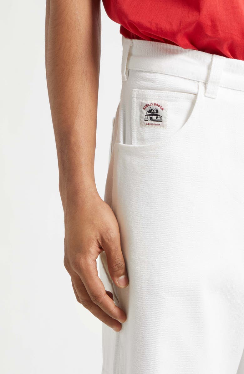 Bode Knolly Brook Twill Trousers, Alternate, color, White