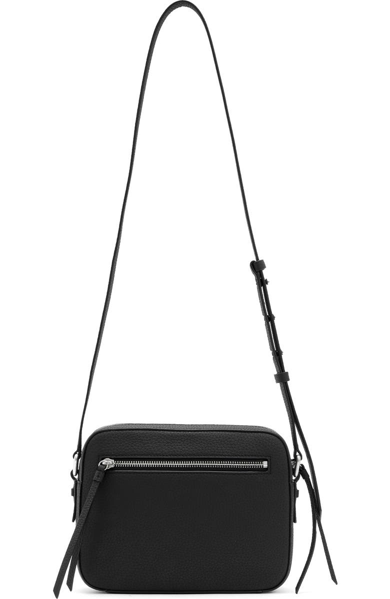 AllSaints Leather Camera Crossbody Bag, Alternate, color,