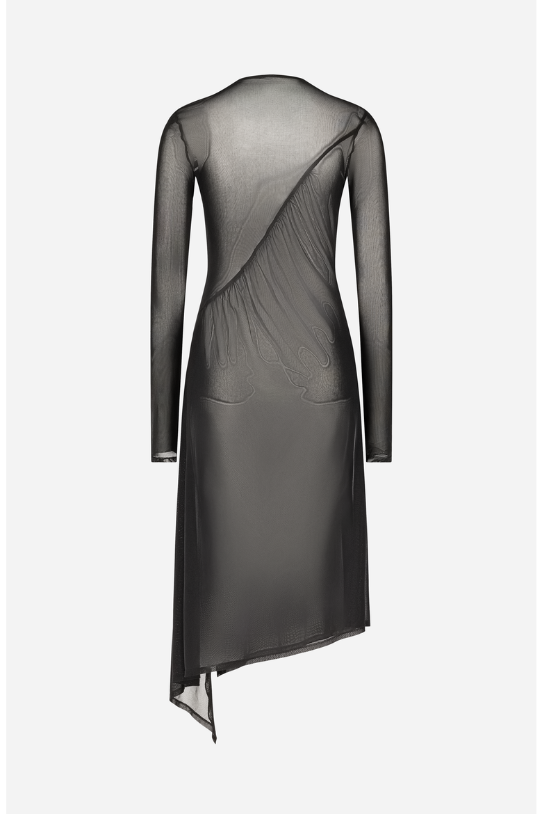 Rue Sheer Mesh Dress, Alternate, color, Black