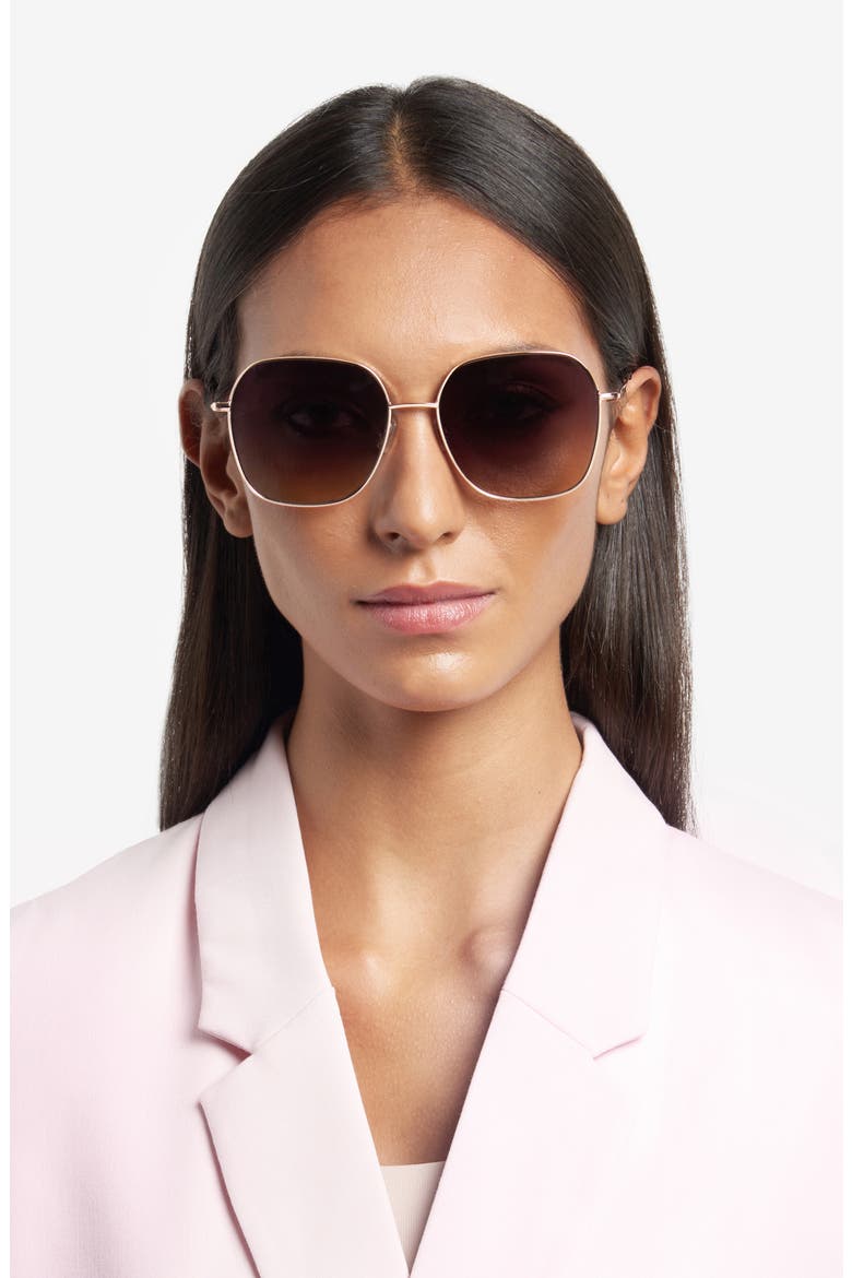 58mm Gradient Square Sunglasses, Alternate, color, GOLD COPPER