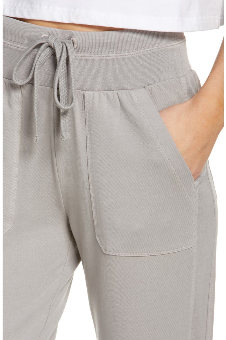 Washed Organic Cotton Ankle Joggers, Alternate, color, GREY ALLOY