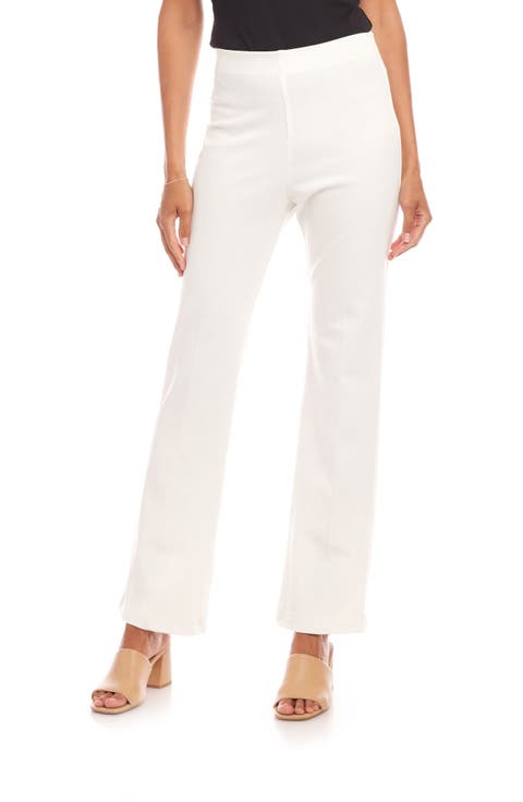 【51PERCENT】Irregular bootcut pants - WHITE(woman) LA Idol Women's Mid-Rise Rhinestone Bootcut Stretchy Denim