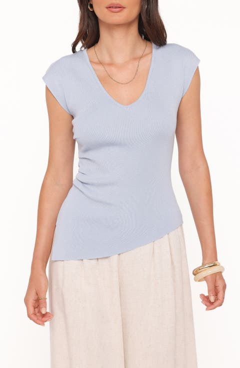 Side Ruched Knit Top