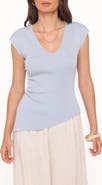 Petal & Pup Side Ruched Knit Top