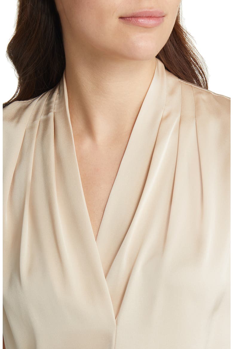 'Mila' Sleeveless Stretch Silk Blouse, Alternate, color, ANTIQUE