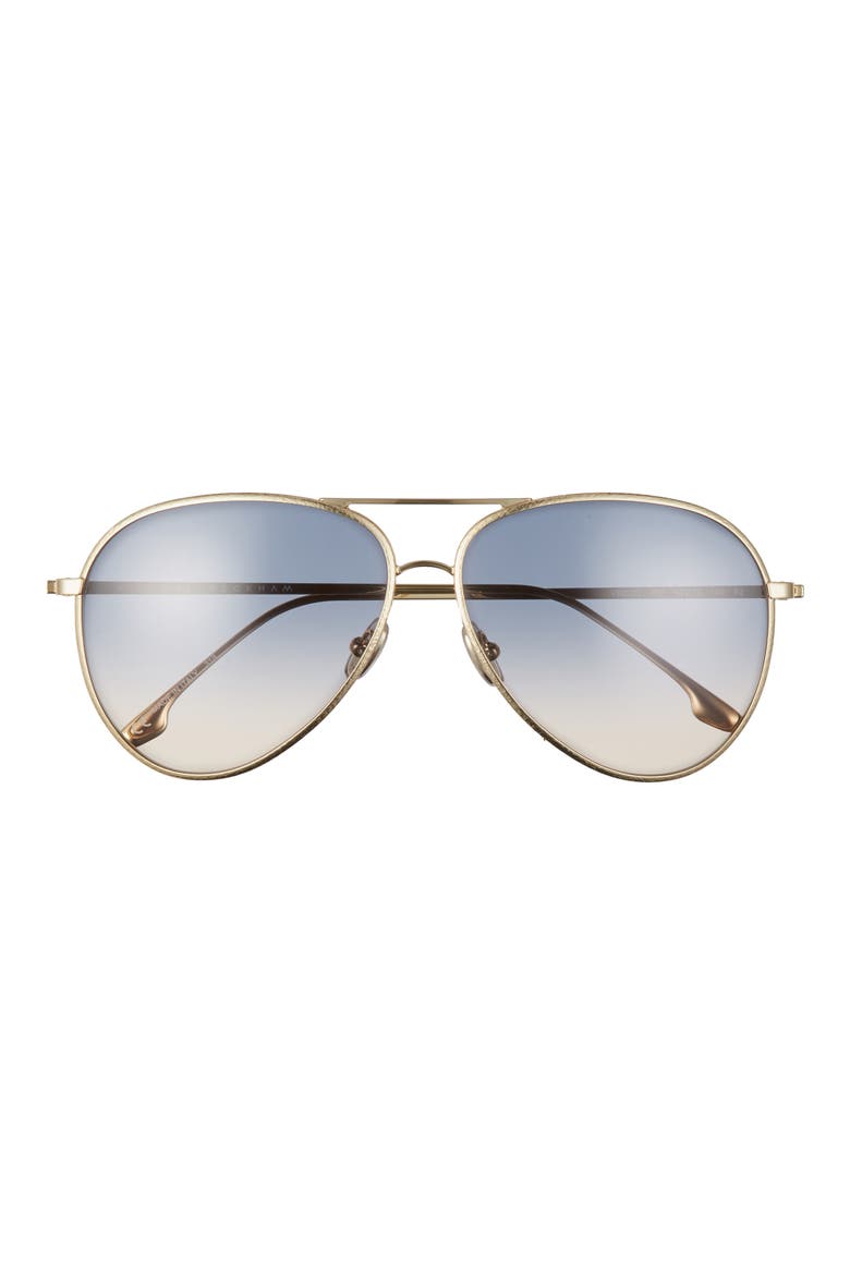 62mm Oversize Gradient Aviator Sunglasses, Main, color, GOLD/ TEAL
