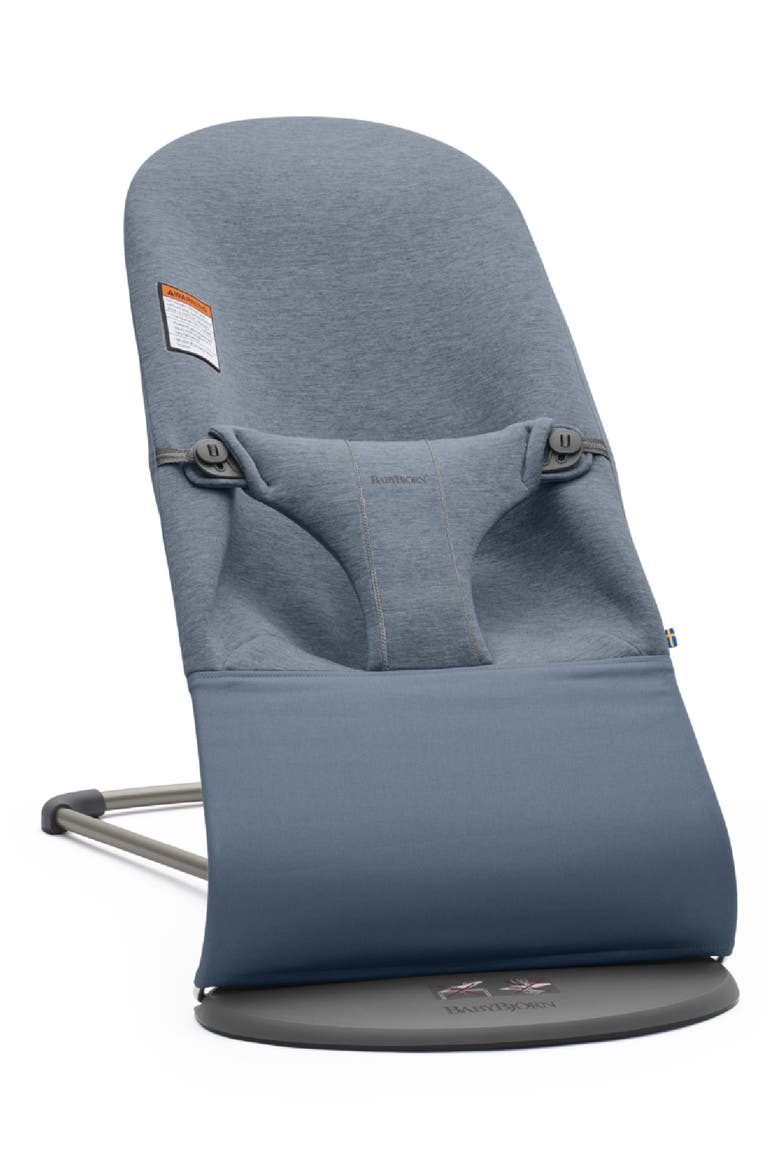 Bouncer Bliss Convertible Jersey Baby Bouncer, Main, color, DOVE BLUE