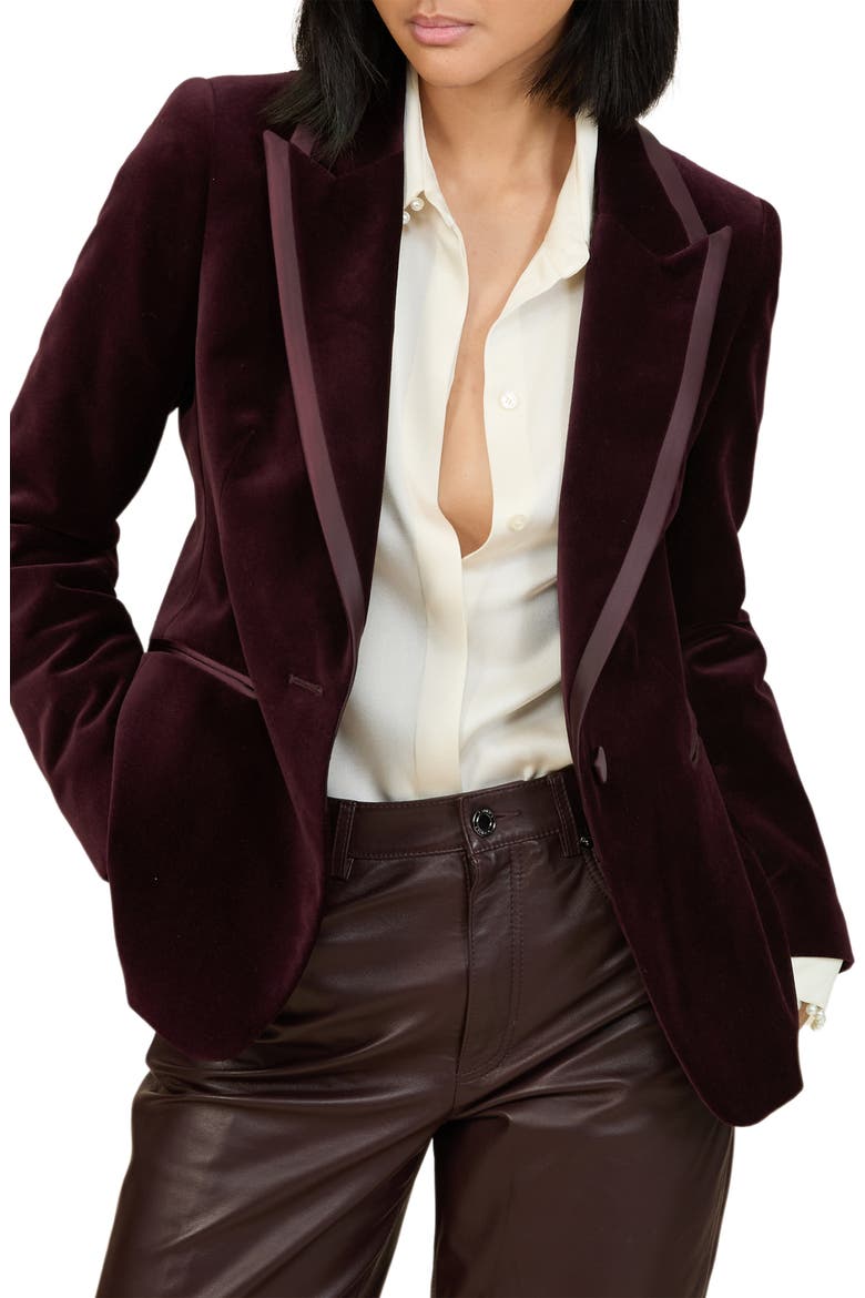 Elia Cotton Velveteen Blazer, Main, color, BURGUNDY