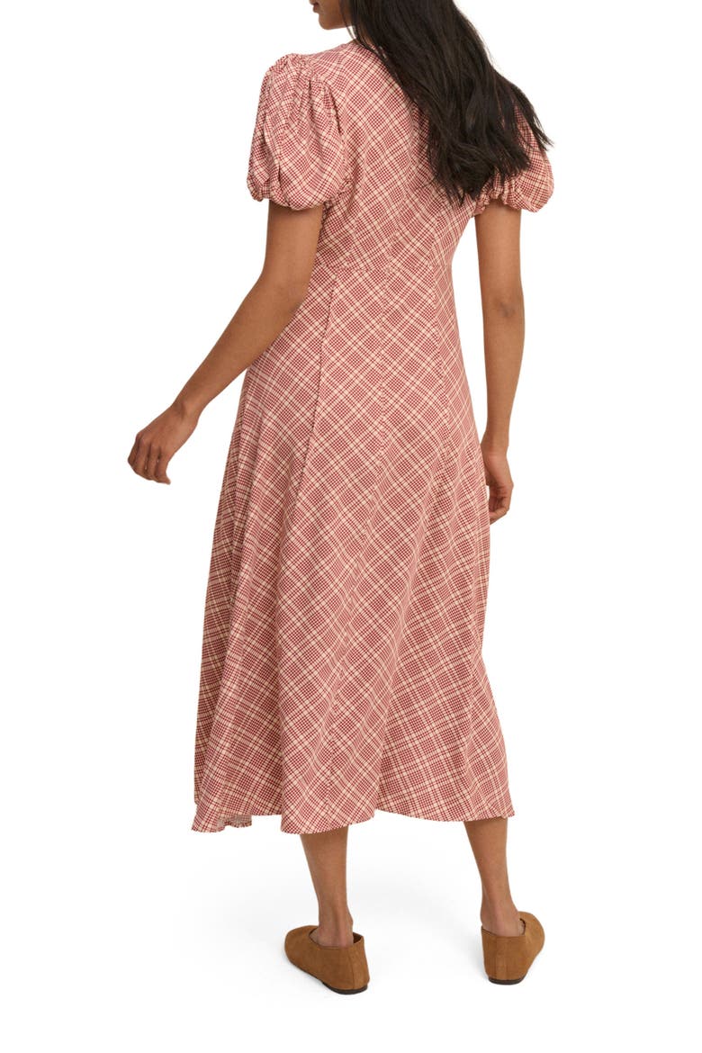 Quinn Puff Sleeve Midi Dress, Alternate, color, MULTI