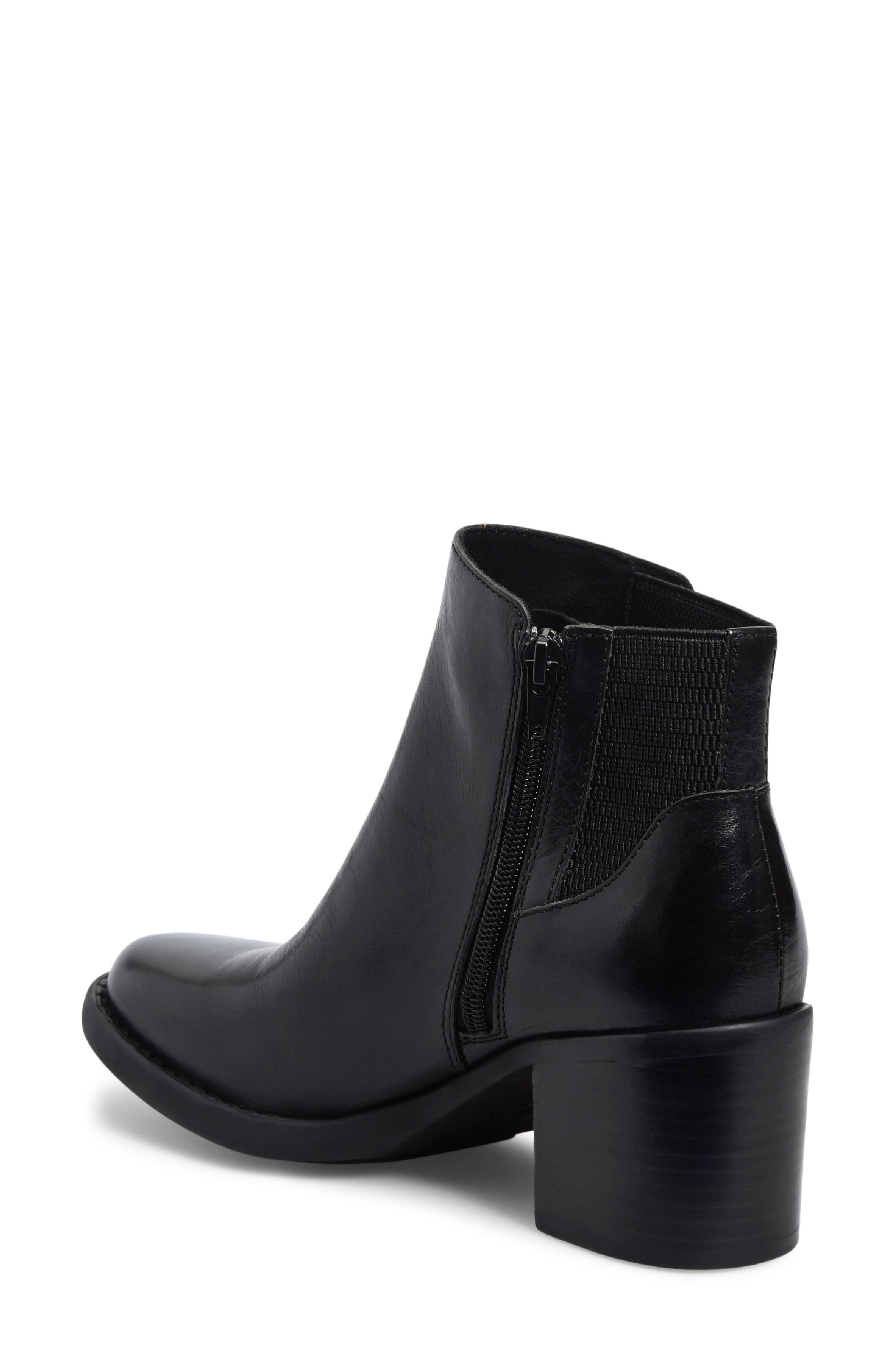 Børn Henni Bootie, Alternate, color, Black Leather