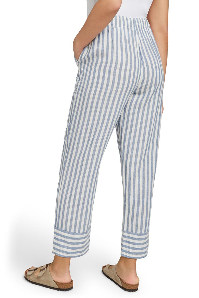 Pacific Beach Tie Waist Linen Blend Pants, Alternate, color, BLUE LUCY