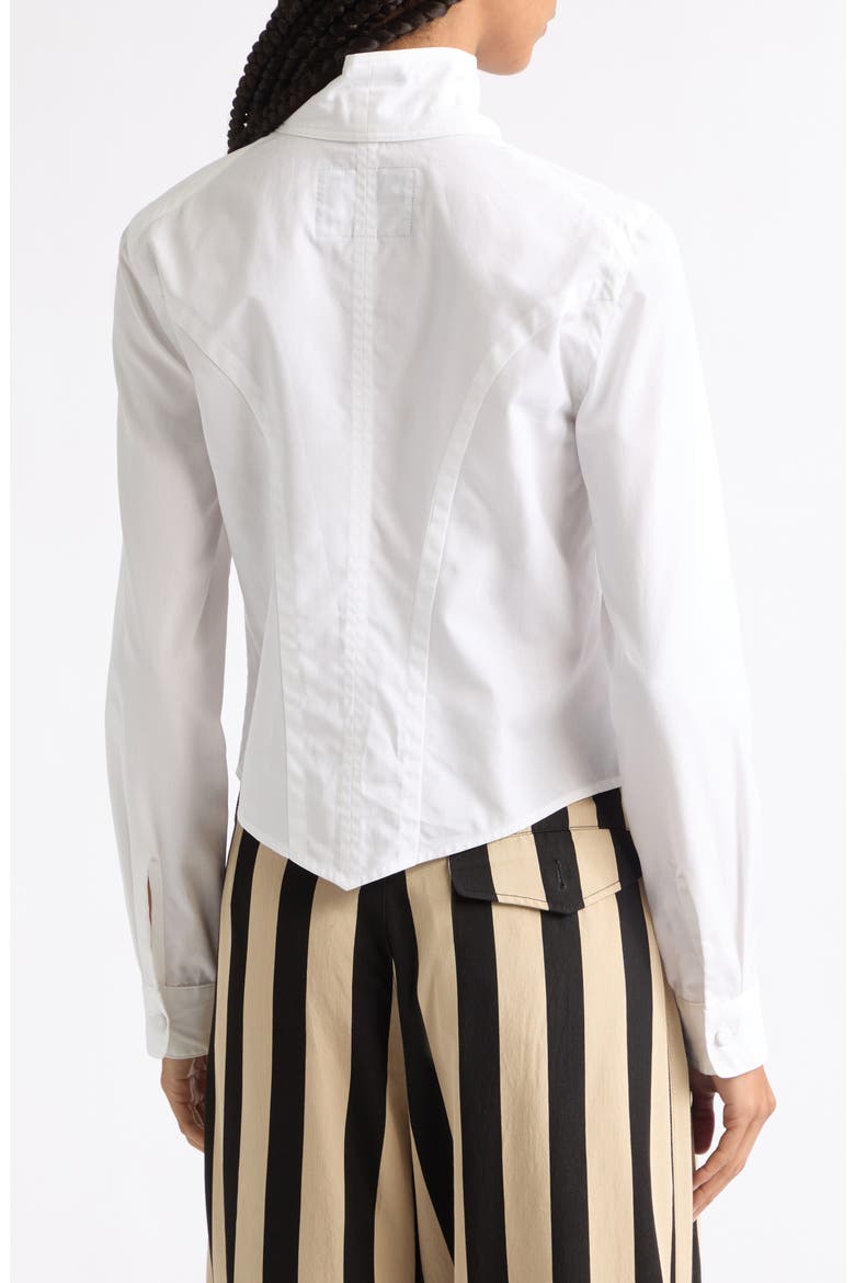 Asymmetrical Front Shirt, Alternate, color, WHITE