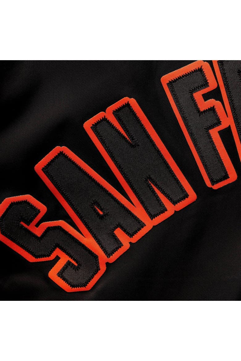 Men's Pro Standard Black San Francisco Giants Wordmark Satin Full-Snap Jacket, Alternate, color, Black