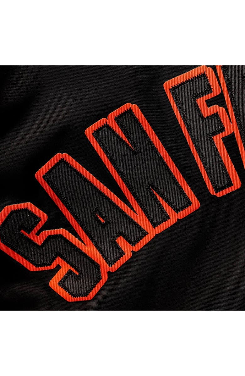 PRO STANDARD Men's Pro Standard Black San Francisco Giants Wordmark Satin Full-Snap Jacket, Alternate, color,