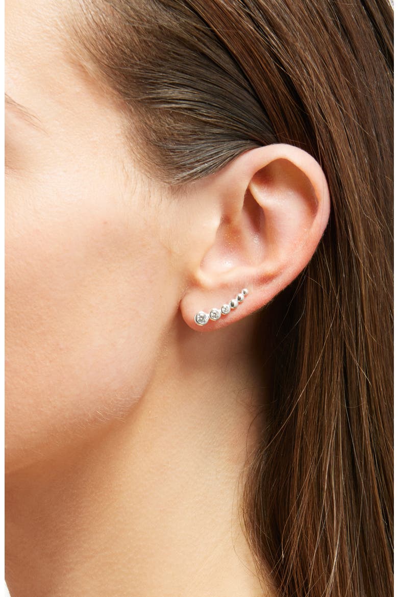 Tennis Ear Crawlers, Alternate, color, SILVER