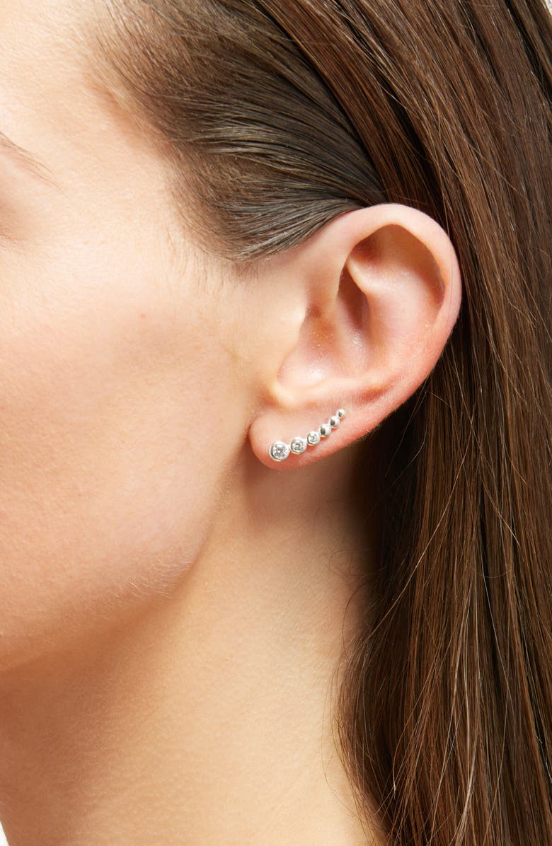 Missoma Tennis Ear Crawlers, Alternate, color, Silver