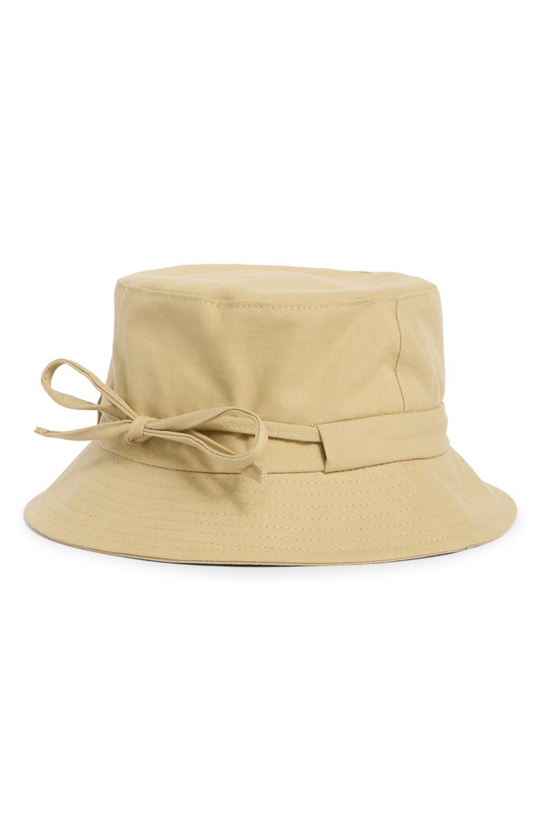 Vince Adjustable Tie Cotton Canvas Bucket Hat, Alternate, color, Maiz