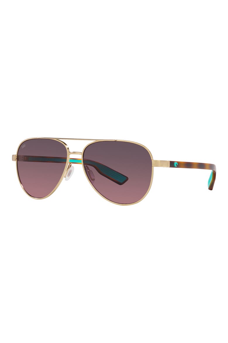 Peli 57mm Gradient Pilot Sunglasses, Alternate, color, GOLD