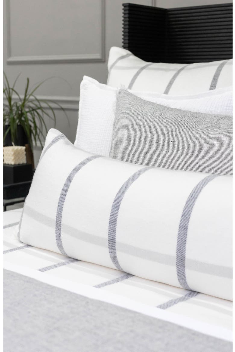 Copenhagen Windowpane Check Cotton Blanket, Alternate, color, WHITE/GREY