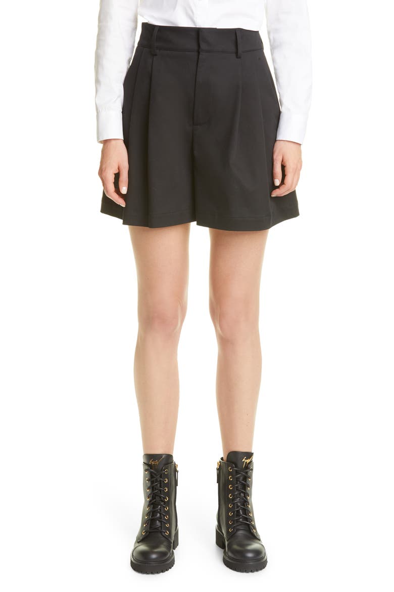Stretch Gabardine Shorts, Main, color, 0NO NERO