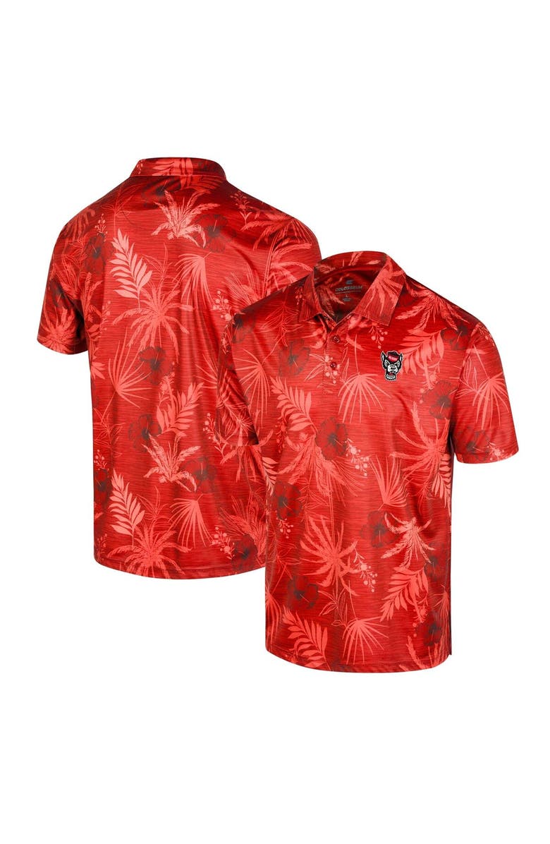 COLOSSEUM Men's Colosseum Red NC State Wolfpack Palms Team Polo, Main, color, Red
