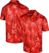COLOSSEUM Men's Colosseum Red NC State Wolfpack Palms Team Polo