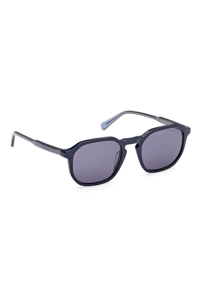 Geometric Sunglasses, Alternate, color, SHINY BLUE / BLUE