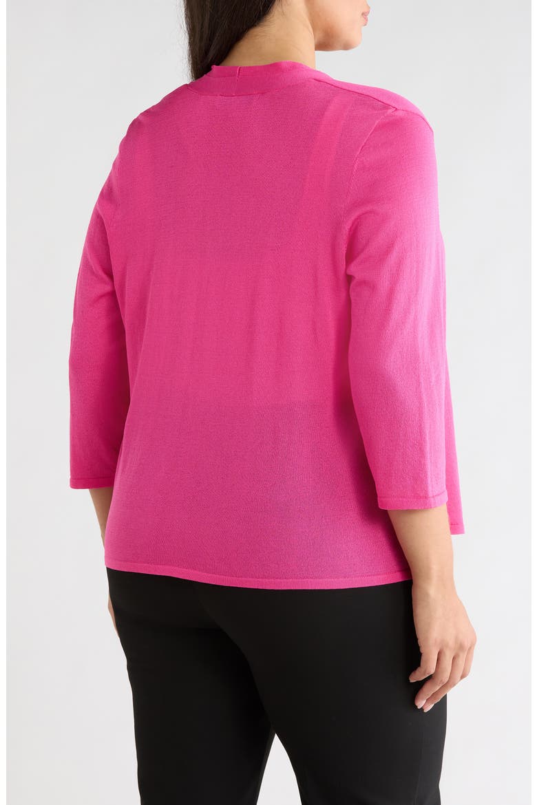 Self Edge Open Front Cardigan, Alternate, color, PINK PERFECTION