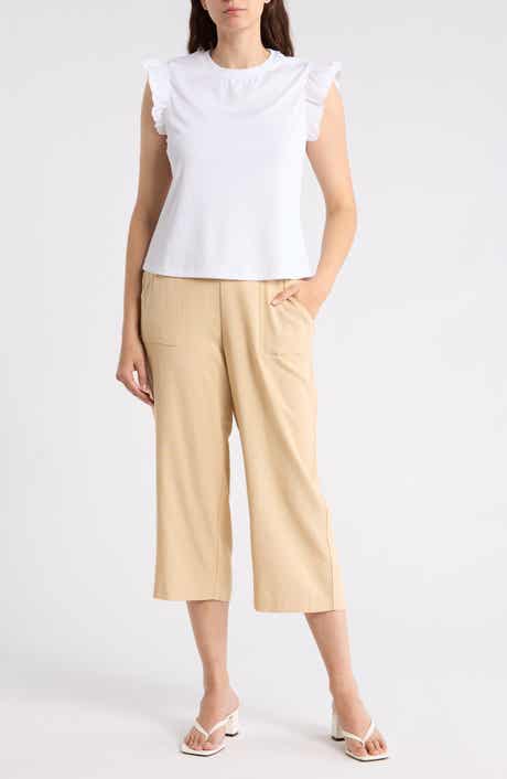 Nicole Miller Flutter Sleeve Top & Pull-On Pants Set
