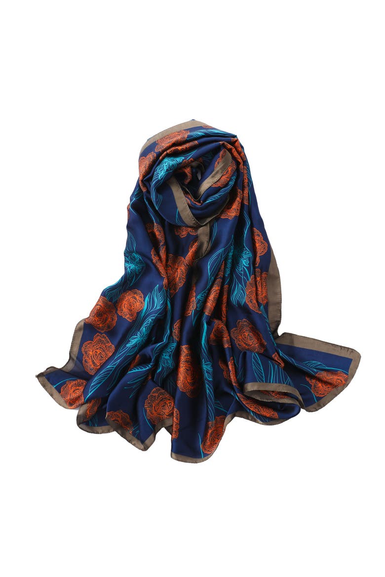 The Roses Scarf, Main, color, Blue