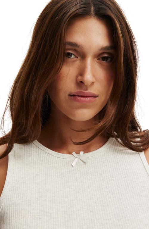 COTTON ON BODY RIB LACE RUCHED TANK