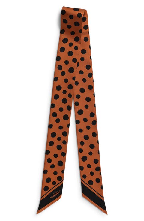 Dalmatian Polka Dot Silk Skinny Scarf