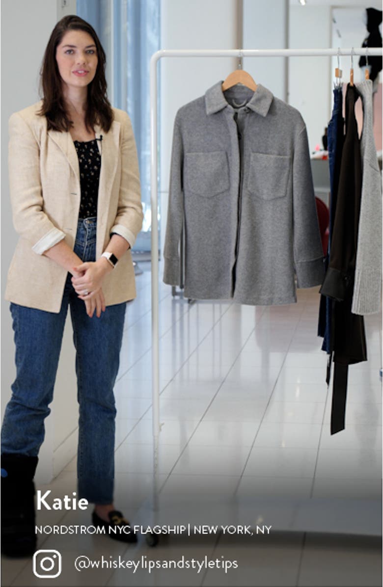 Oversize Cotton Blend Shirt Jacket, sales video thumbnail
