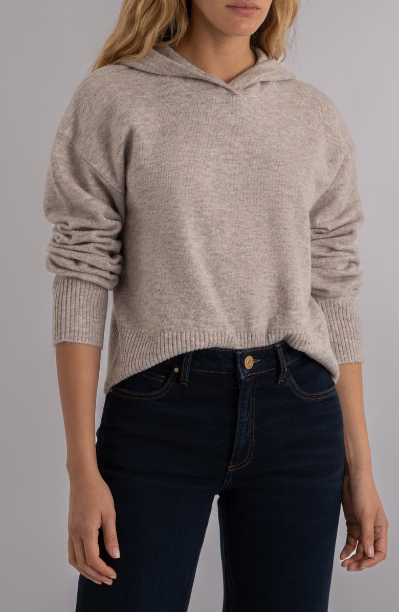 KUT from the Kloth Linden Hooded Sweater, Main, color, Taupe